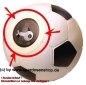 Preview: Großspardose Fußball weiß/ schwarz mit großen Spardosenschloss Sonderverkauf A